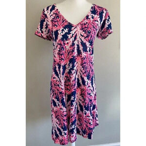 NWT Lilly Pulitzer Jessica Dress Beyond The Sea Blue Pink Small S New